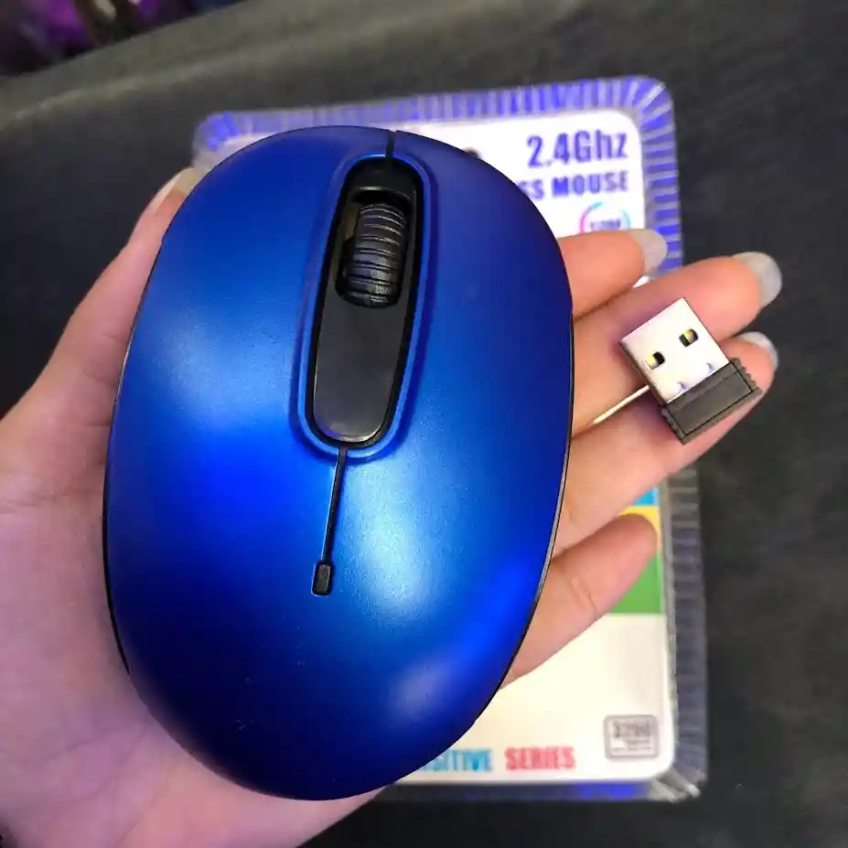 Mouse Inalambrico Azul Jiexin