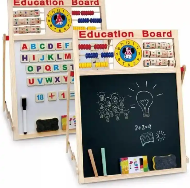Tablero Didáctico Doble Cara Magnético Juguete Para Niños Mide 38*45cm