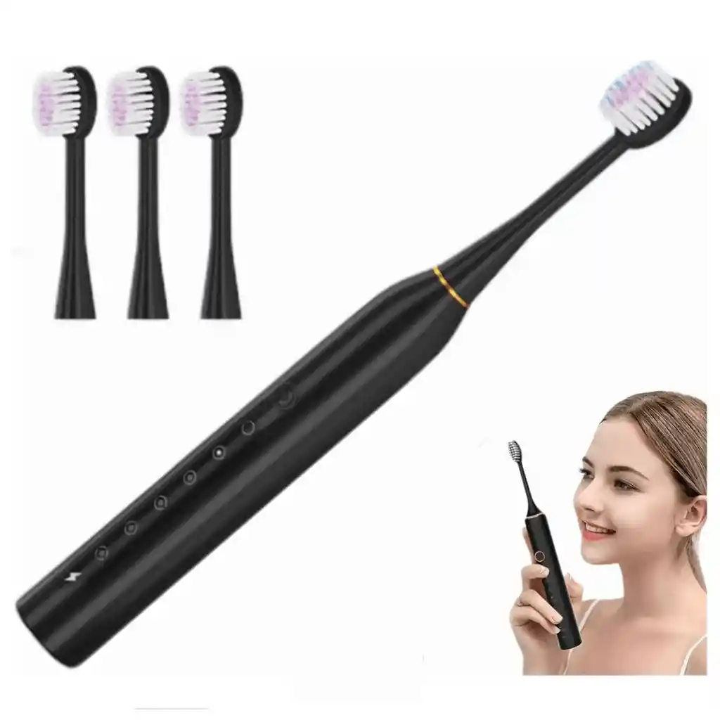 Cepillo Electrico Dental Recargable Usb + 4 Cabezales Gratis