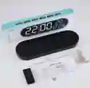 Reloj Inteligente Digital De Pared Grande Luz Led Control Remoto Azul