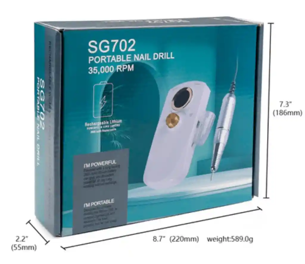 Pulidor De Uñas Profesional Recargable Inalambrico 35.000 Rpm