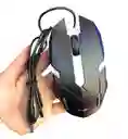 Mouse Alambrico Con Cable Nia Negro Con Luz