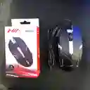 Mouse Alambrico Con Cable Nia Negro Con Luz