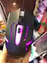 Mouse Alambrico Con Cable Weibo Negro Con Luz