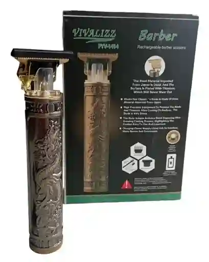 Afeitadora Dorada Portatil Barbera Recargable
