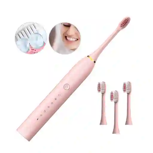 Cepillo De Dientes Eléctrico Recargable De Limpieza Rosado