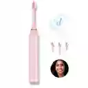 Cepillo Eléctrico Dental Impermeable 4 Cabezales Rosado