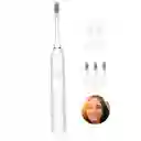 Cepillo Dental Electrico Recargable 4 Cabezales Blanco