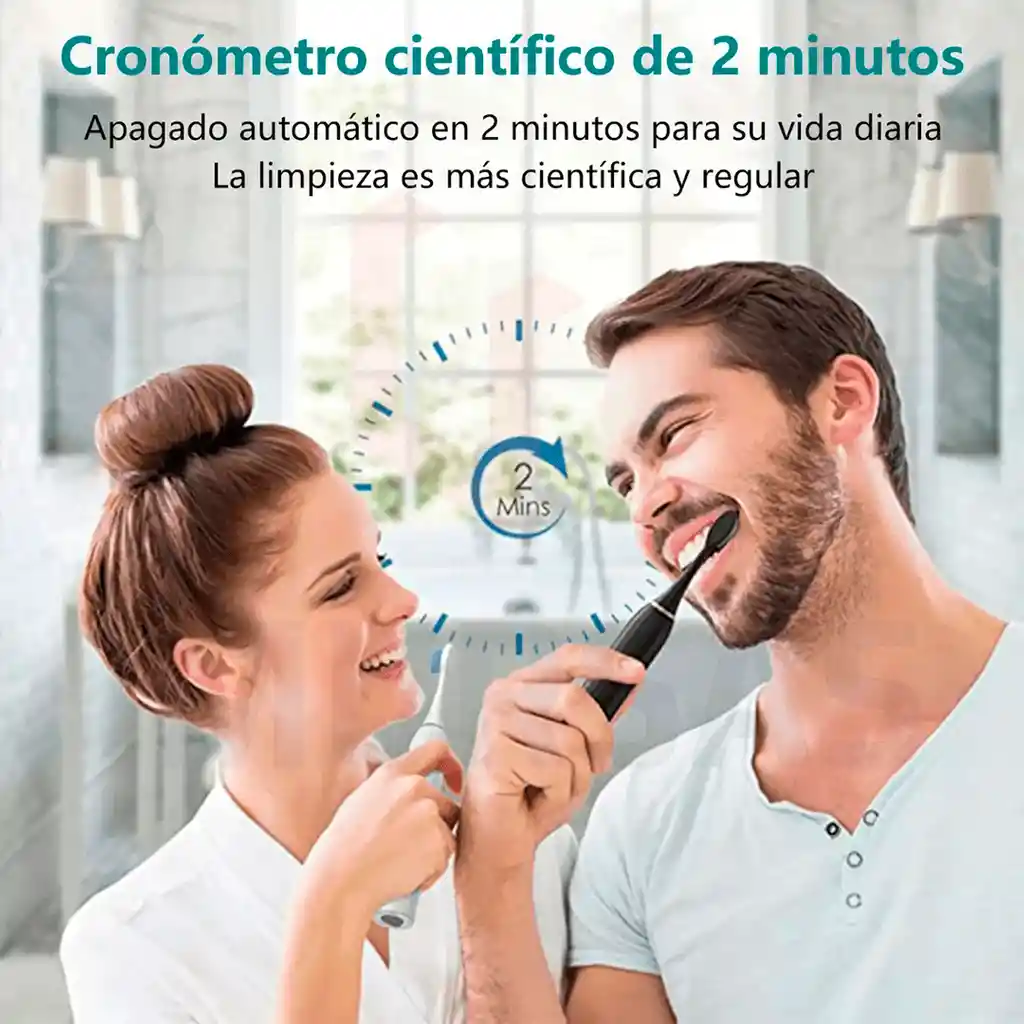 Cepillo Electrico Dental Recargable Usb + 4 Cabezales Gratis