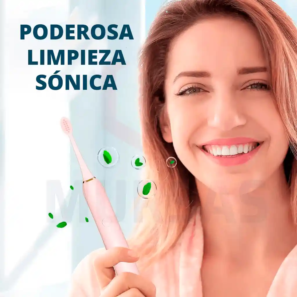 Cepillo De Dientes Eléctrico Recargable De Limpieza Rosado