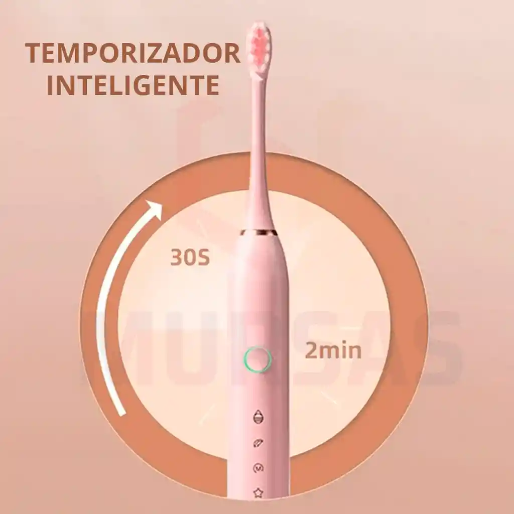 Cepillo Eléctrico Dientes Ideal Para Casa O Viajes Rosado