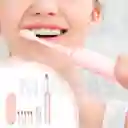 Cepillo Eléctrico Dental Impermeable 4 Cabezales Rosado