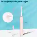 Cepillo Eléctrico Dental Impermeable 4 Cabezales Rosado