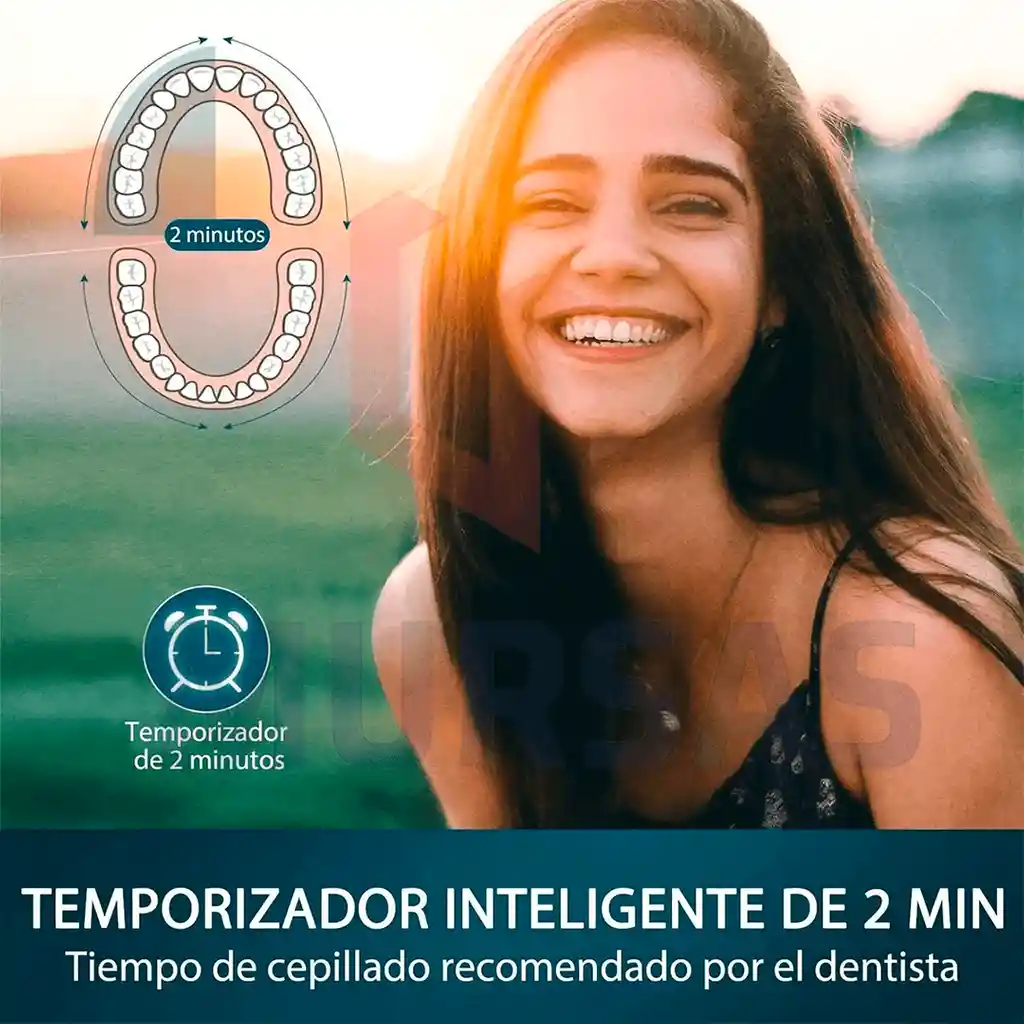 Cepillo Cuidado Dental Electrico Recargable 6 En 1 Blanco