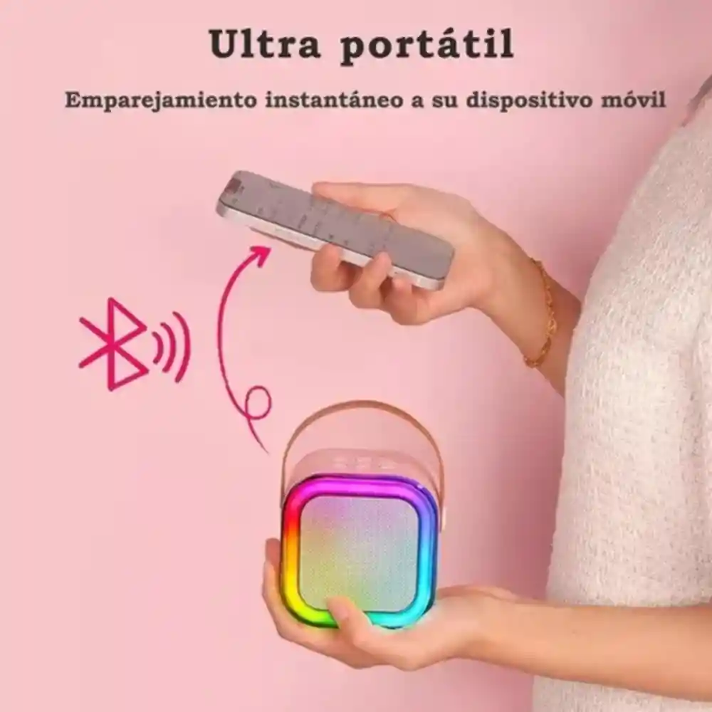 Parlante Altavoz Bluetooth Portátil Karaoke 1 Micrófono