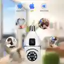Cámara De Seguridad Doble Lente Bombillo Wifi