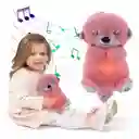 Peluche Nutria Musical Con Movimientos Y Luces Para Bebés Color Marron