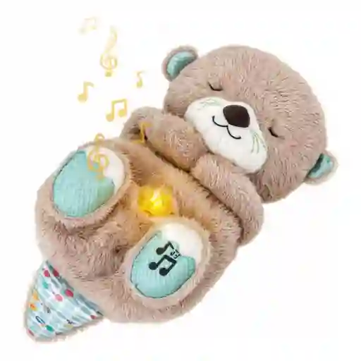 Peluche Nutria Musical Con Movimientos Y Luces Para Bebés Color Marron