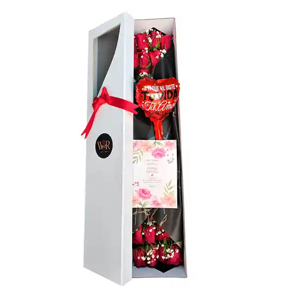 12 Rosas Premium En Caja De Lujo