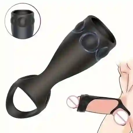 Anillo Para Pene Con Masajeador De Punto G Y Estimulador De Clítoris