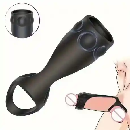 Anillo Para Pene Con Masajeador De Punto G Y Estimulador De Clítoris
