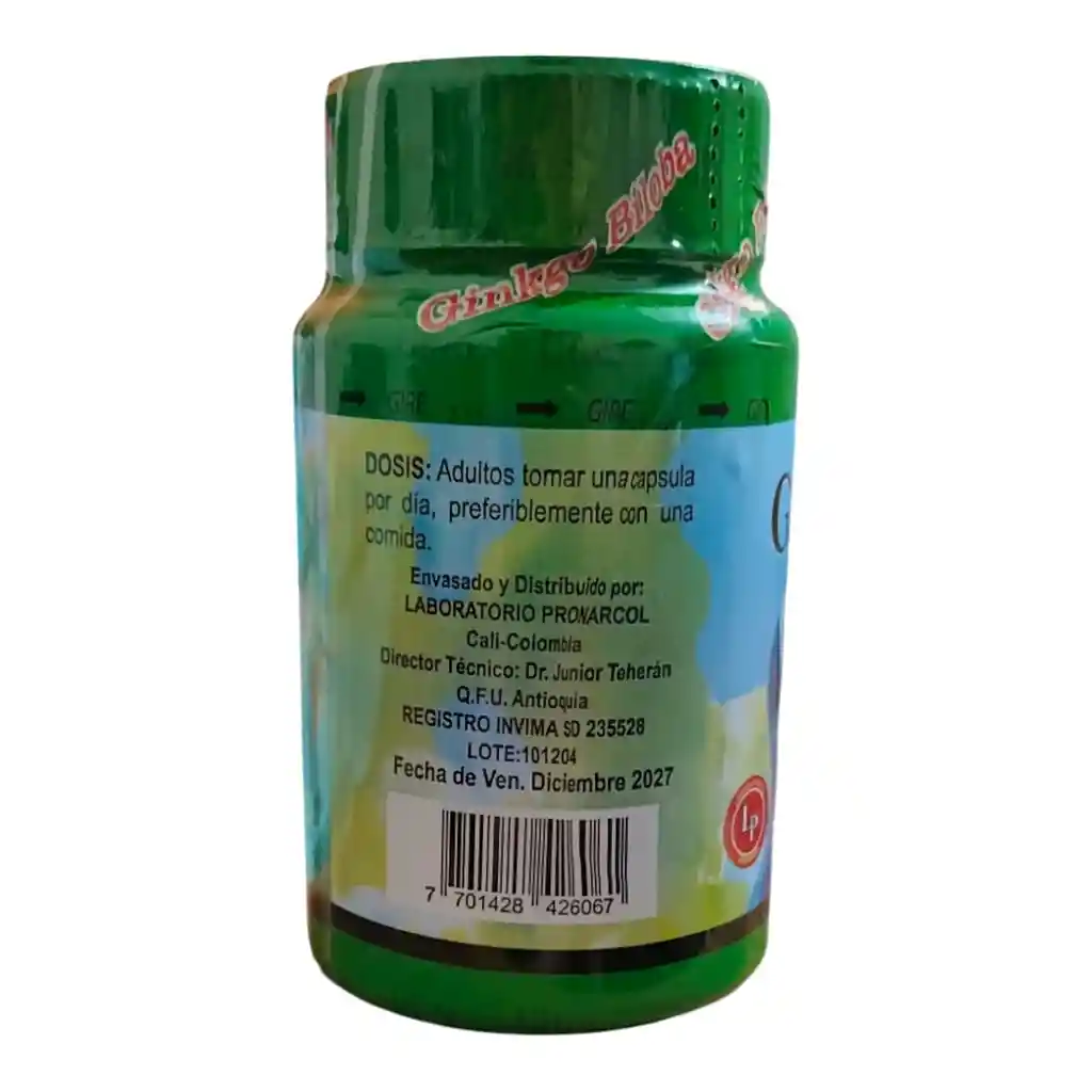 Ginkgo Biloba Ultra 120mg X 30 Capsulas