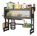 Escurridor Platos Cocina Con Gabinete Color Negro