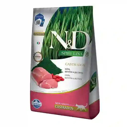 Alimento Para Gato Adulto Castrado N&d Spirulina Cerdo 1,5kg