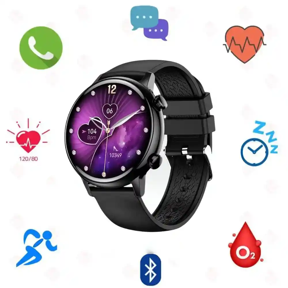 Reloj Inteligente Smartwatch Bluetooth G-tide Romance Lady Time Negro