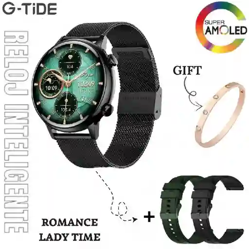 Reloj Inteligente Smartwatch Bluetooth G-tide Romance Lady Time Negro