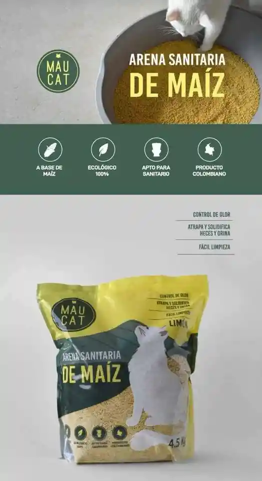 Arena Maíz Café-limón 4kilos