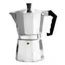Cafetera Manual Metálica 6 Tazas Tipo Expreso