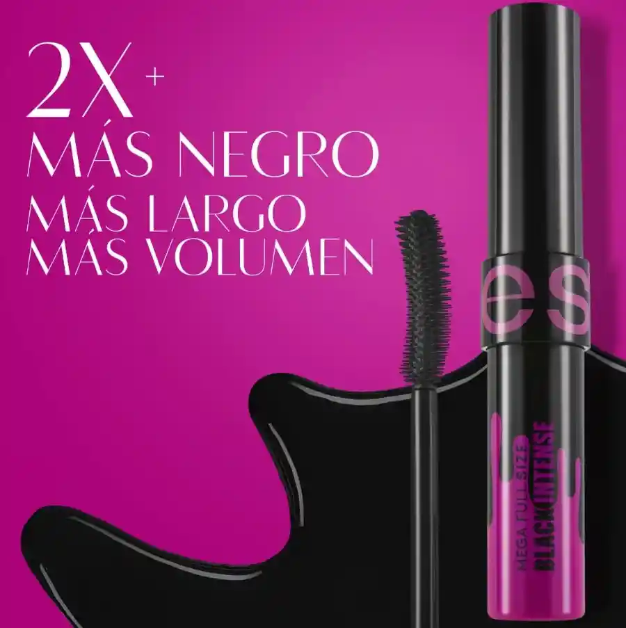 Mega Full Size Black Intense Máscara De Pestañas