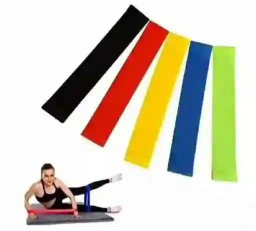 Kit Bandas Belt Elásticas Cerradas Ejercicio Resistentes X5