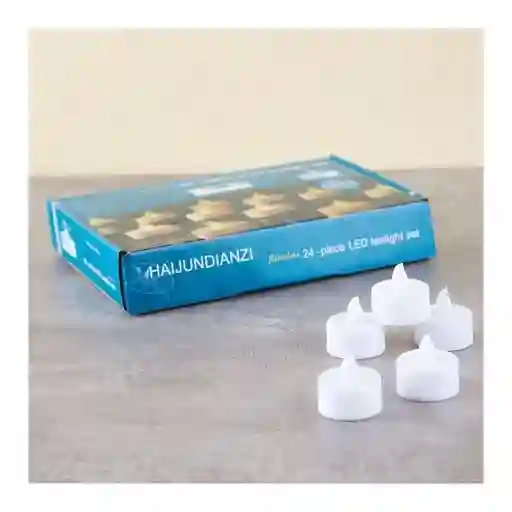 Vela Led De Pila Blanca Pequeña Luz Cálida 2cm