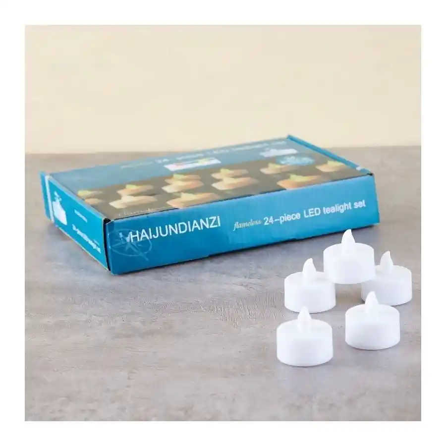 Vela Led De Pila Blanca Pequeña Luz Cálida 2cm