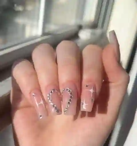 Uñas Postizas Profesionales Decoradas Largas Cuadradas Abs X24unds