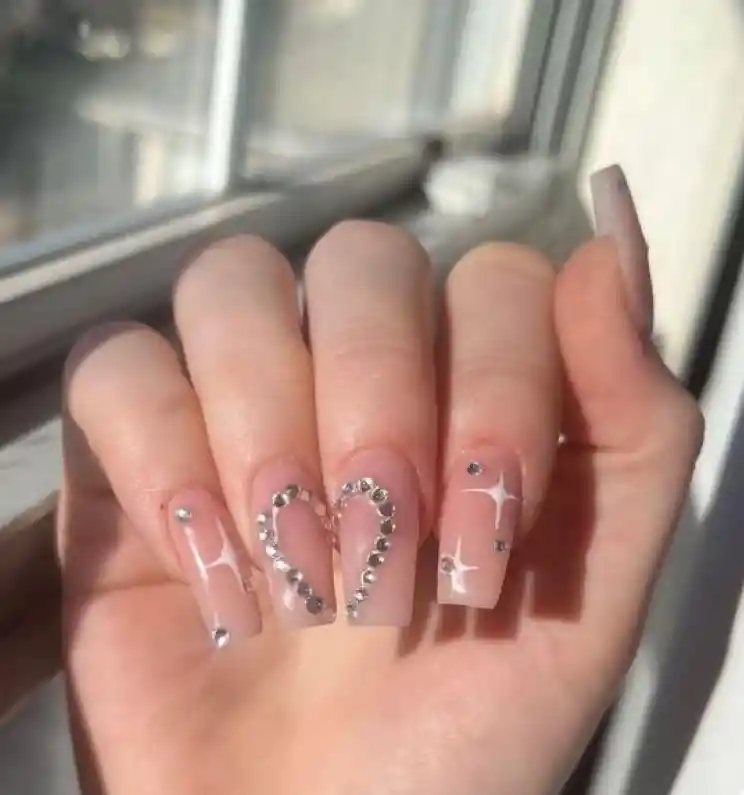 Uñas Postizas Profesionales Decoradas Largas Cuadradas Abs X24unds