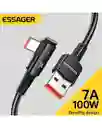 Cable Carga Rapida 100w De Nylon 2metros Usb Tipo C A Usb