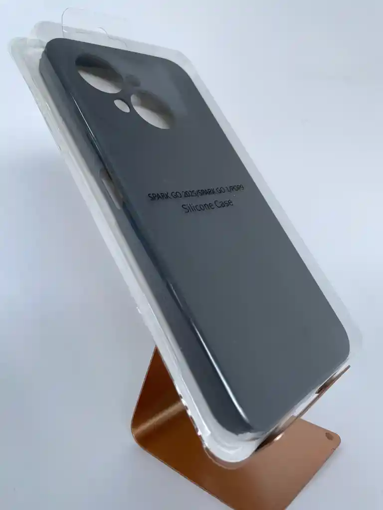 Silicon Case Tecno Spark Go 1 Gris Oscuro