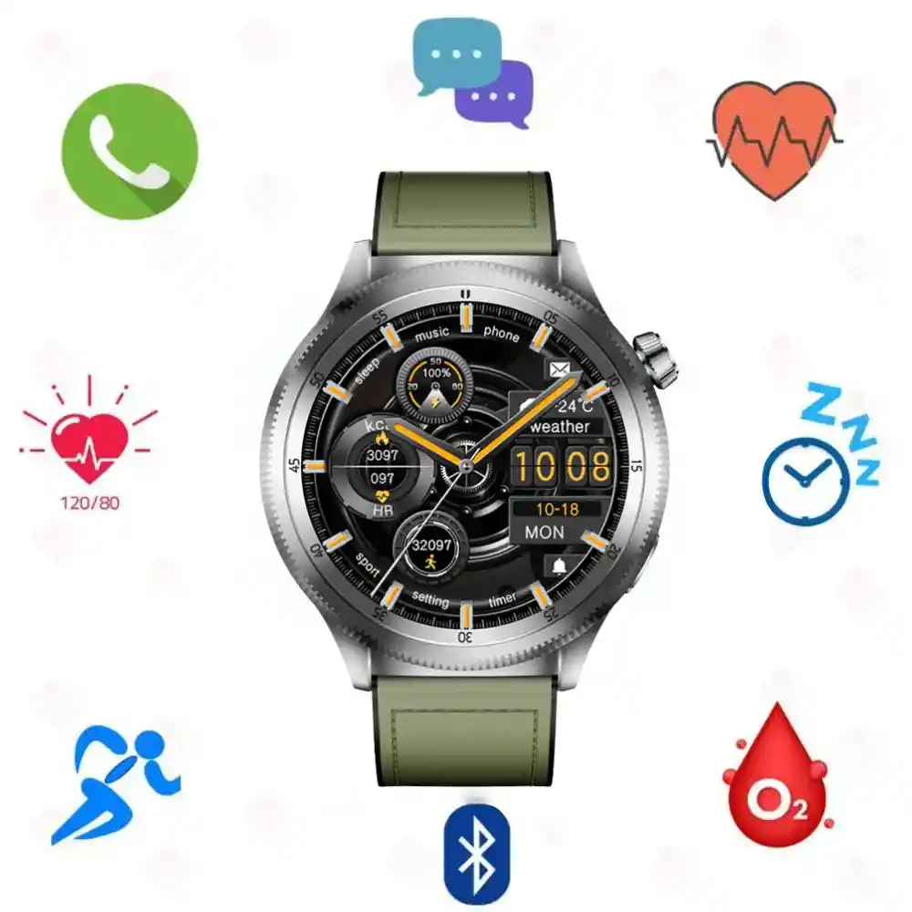 Reloj Inteligente Smartwatch Bluetooth G-tide R8 Pro Plateado