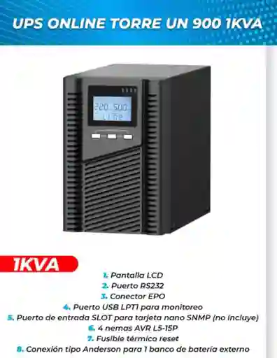 Ups Online T/torre Un-1kva Unitec