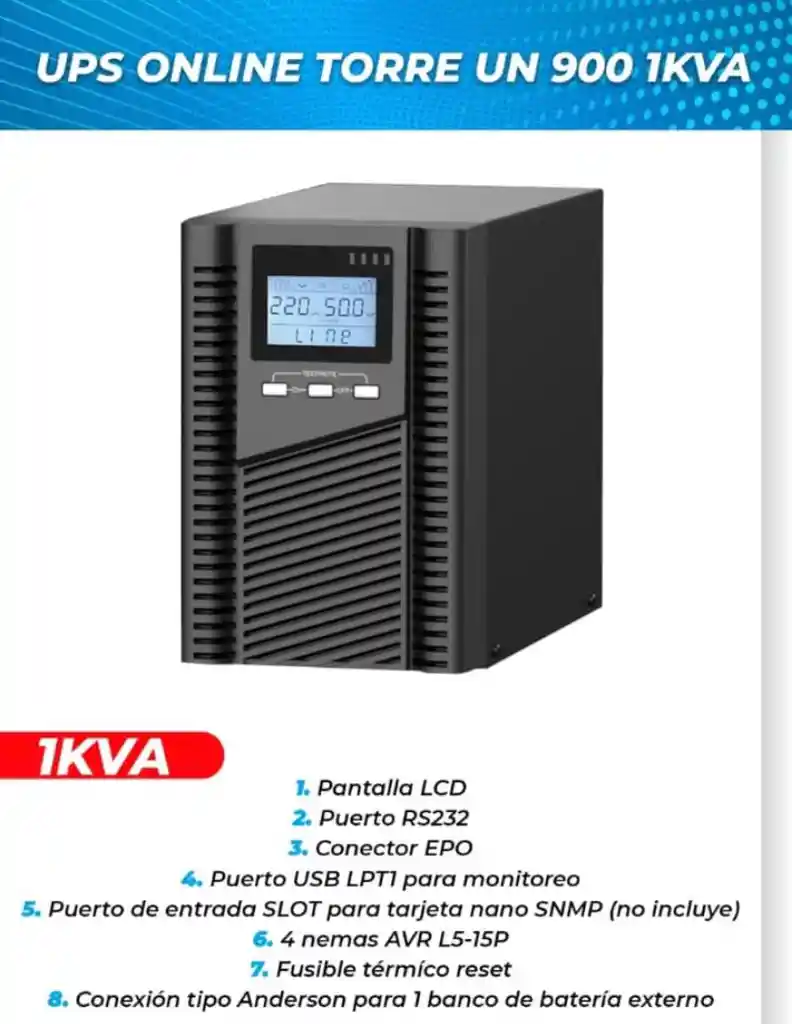 Ups Online T/torre Un-1kva Unitec