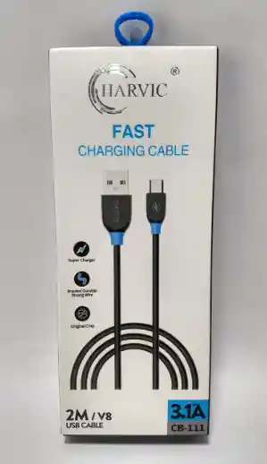 Cable V8 A Usb 3,1a Harvic Bc-111