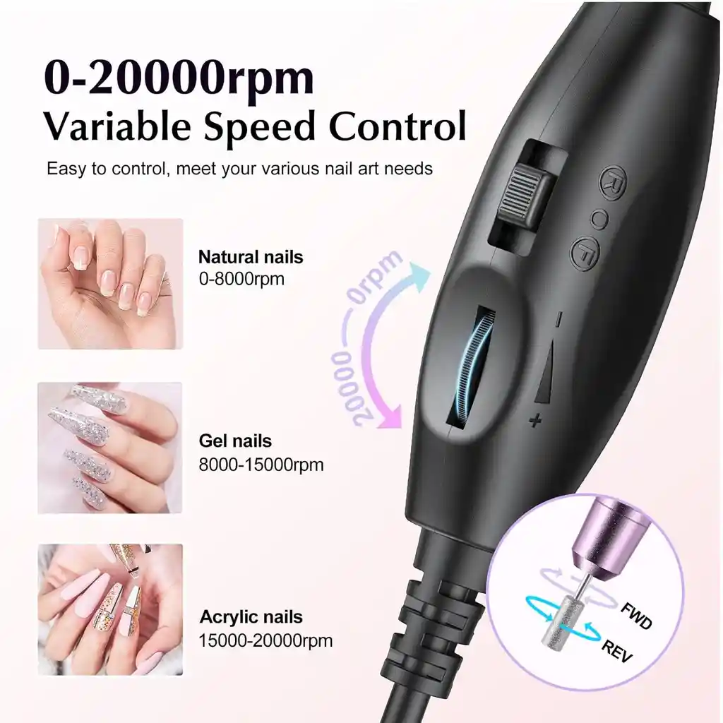 Drill Pulidor Torno De Uñas Acrilicas Portatil Manicura