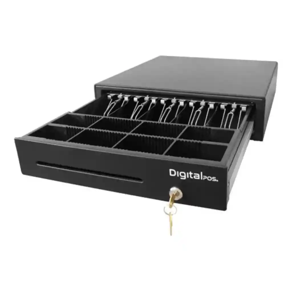 Cajón Monedero Digital Pos 5 Puestos Riel Metálico