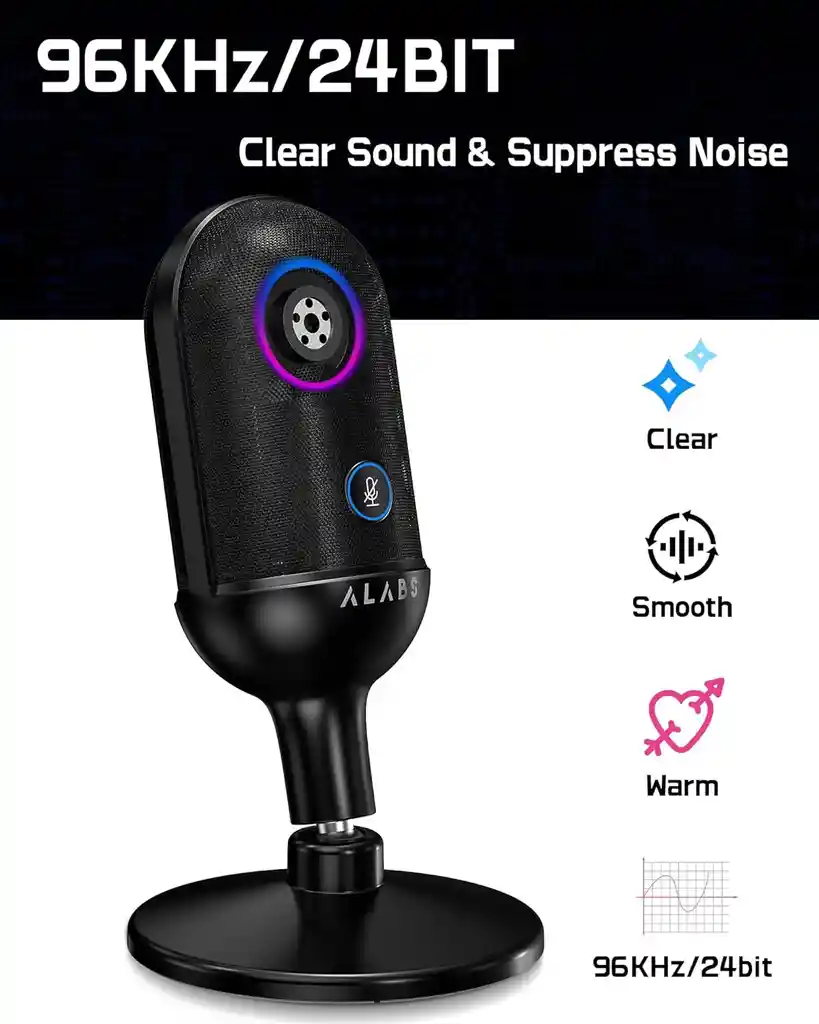 Microfono Usb Profesional Condensador Cardioide Streaming