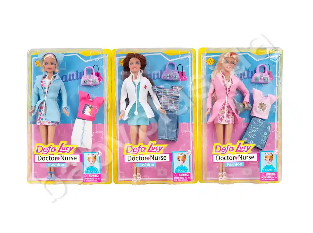 Muñeca Defa Lucy Doctora, Enfermera Con Vestido Y Accesorios