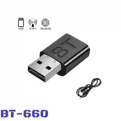Receptor Bluetooth 5.0 Con Auxiliar De Audio Bt-660