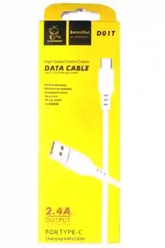 Cable Tipo C - Carga Rápida - 2.4a Vdenmenv - Blanco